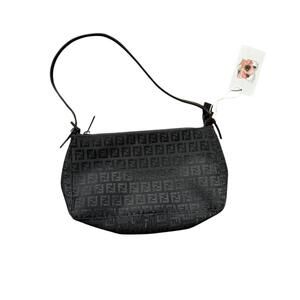 fendi 2000s black shoulder bag